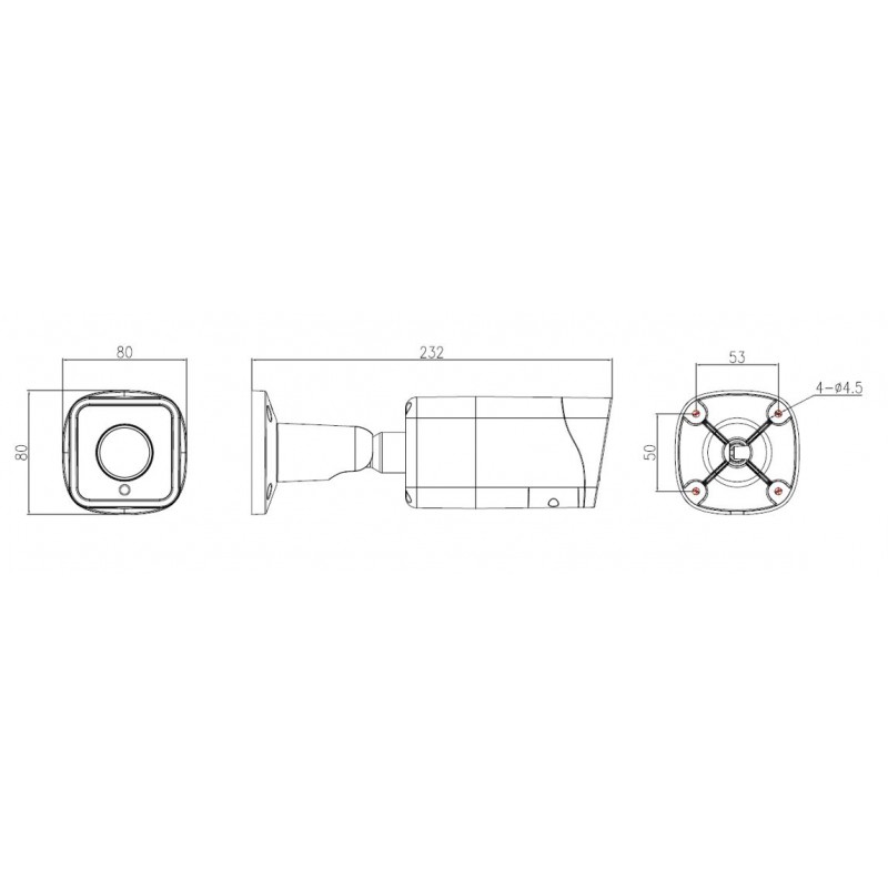 4K högupplöst övervakningskamera för utomhusbruk med PoE