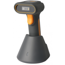 Wireless QR, 2D and 1D barcode scanner with base USB. Bluetooth and 2.4GHz