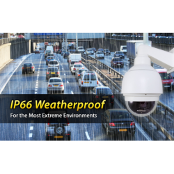 2 Megapixel outdoor IP Speed ​​dome camera. 20x optical zoom 4.7-94mm. IR light. Pan / Tilt.