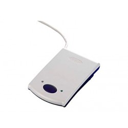 125kHz EM RFID reader with USB HID. Desktop with card slot. Can be programmed