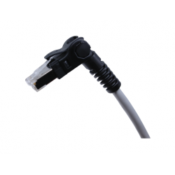 Angled Cat. 6 S / FTP network cable - 2 meters, gray