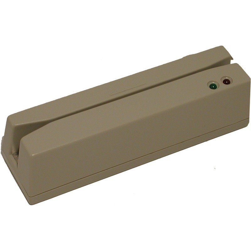 Læser spor 1,2,3. Til USB. 2 læsehoveder. I färgn beigeforMagnetkort