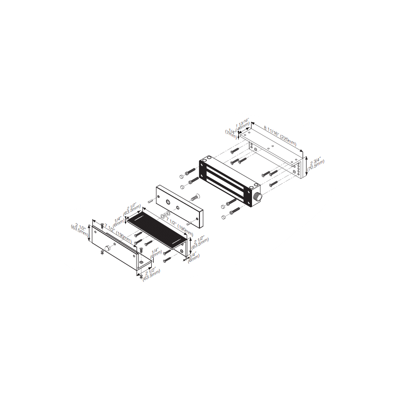 Z-Bracket Kit for Inward Door Magnet DOOR-MAGNET-V12