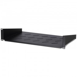 2U Shelf for fixed mounting, deepth: 30cm, black. To 19 "rack cabinet