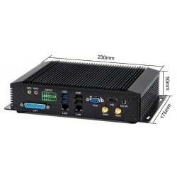 Embedded BOX PC in aluminum housing with 6 RS232 ports