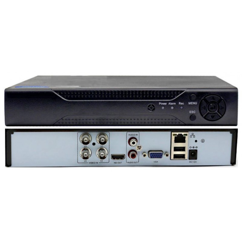 4-kanaliga DVR-videobandspelare, 4 AHD eller analoga videosignaler