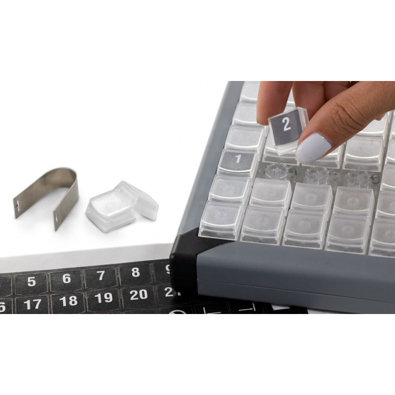 X-KEYS XK-0980-UBK80-R, USB keyboard with 80 programmable keys and built-in LED light