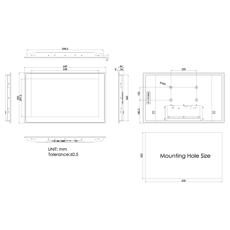 24" Vattentät hög ljusstyrka med beröring