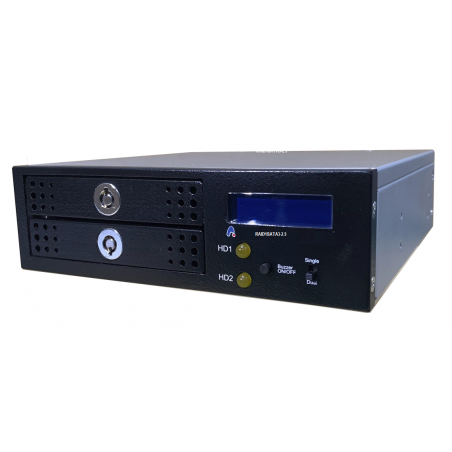 Låda 2x2½ "SSD HDD / SSD SATA III RAID 0/1 i en 5 1/4" låda