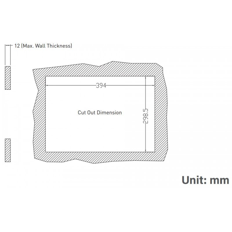 15 "Panel Vesa Monitor TFT-LCD, Resistive Touch, IP65 Front VGA, DVI-D, DisplayPort 1024x768