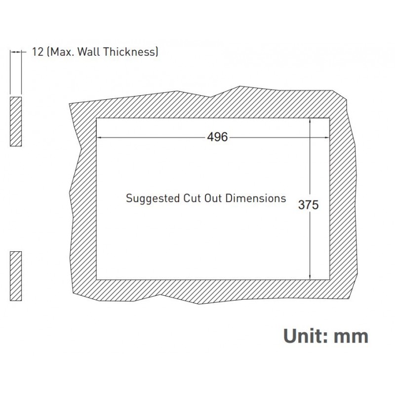 19 "Panelmontering VESA TFT-LCD, projicerad kapacitiv touch, IP65 Front VGA, DP, DVI-D 12,24,48VDC