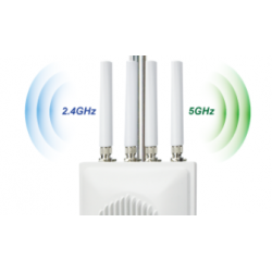7/5 dBi Wifi Dual-Band Omni-antenn - 2,4 GHz och 5 GHz, N hane