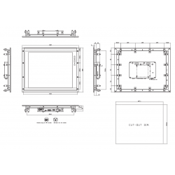 Panel touch screen 19" inch - Touch / Touch sensitive with HDMI VGA DP resistive Touch
