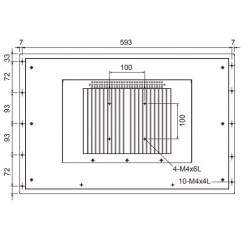 High brightness, sunlight readable, Industrial Panel PC 21.5 LCD with Touch