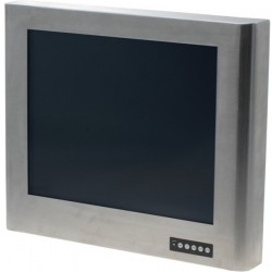 17" IP67 steel TFT monitor, touch resistive, waterproof, Vesa mount VGA