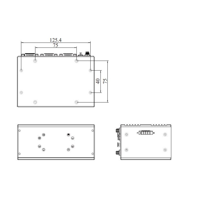 Kompaktfläktfri inbäddad dator för industriell användning