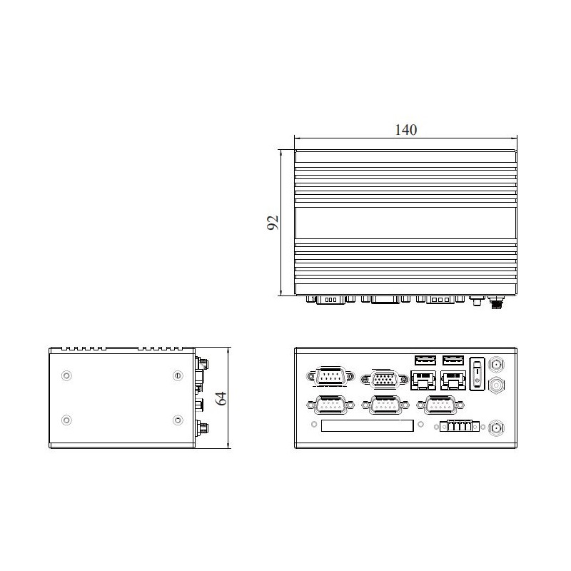 Kompaktfläktfri inbäddad dator för industriell användning