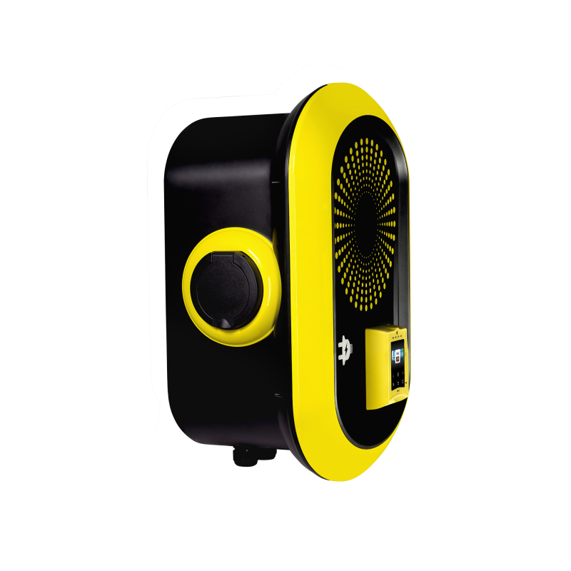 Laddställ för elbil mot betalning. Mobilepay och kortbetalning