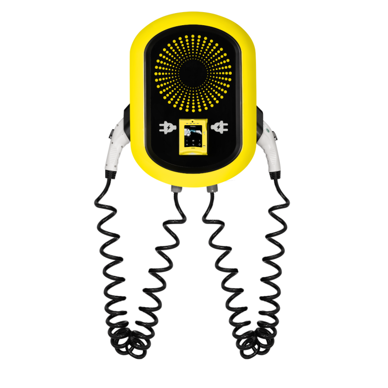 Charging stand for electric car with payment. Mobilepay and card payment