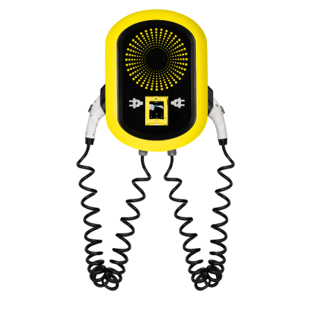 Laddställ för elbil mot betalning. Mobilepay och kortbetalning