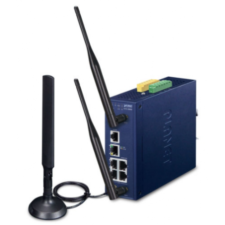 LoRWan Gateway i industriell kvalitet med IOT-enheter. Dubbelband WiFi. Byggd i 5 portar switch