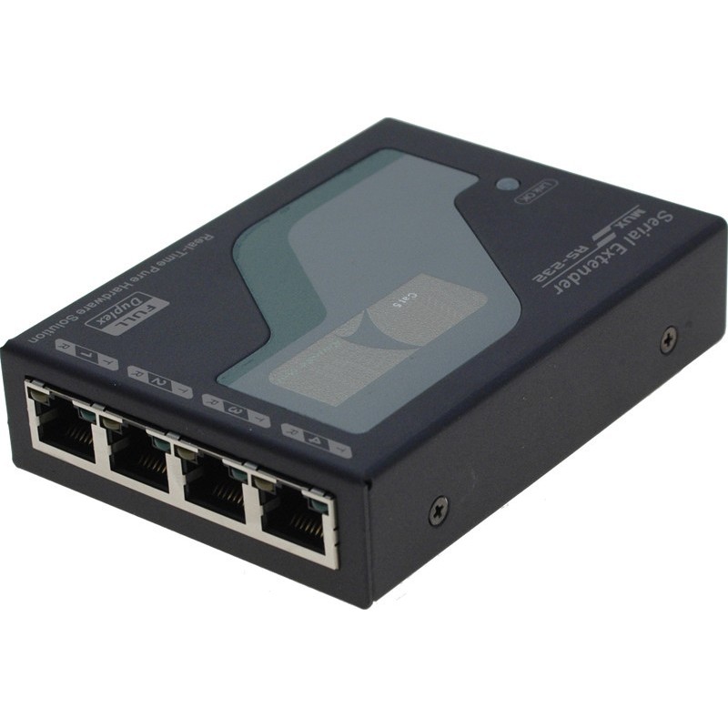 4 ports RS232 extender up to 900 meters with multiplexer over CAT. 5/6/7 cable RJ45 cable, isolated