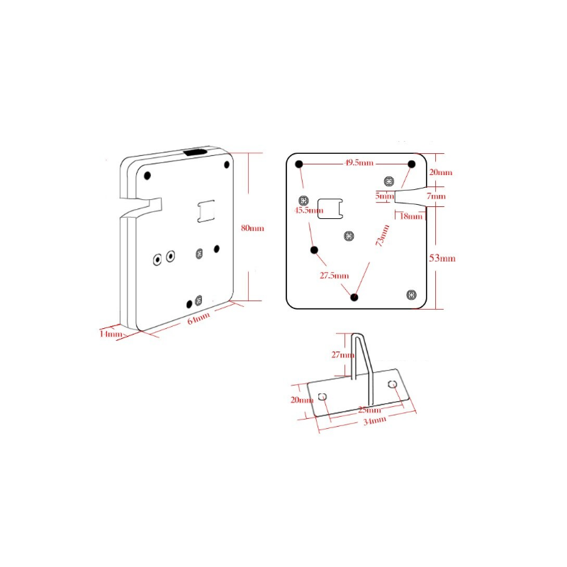 12VDC elektronisk lås för skåp garderob