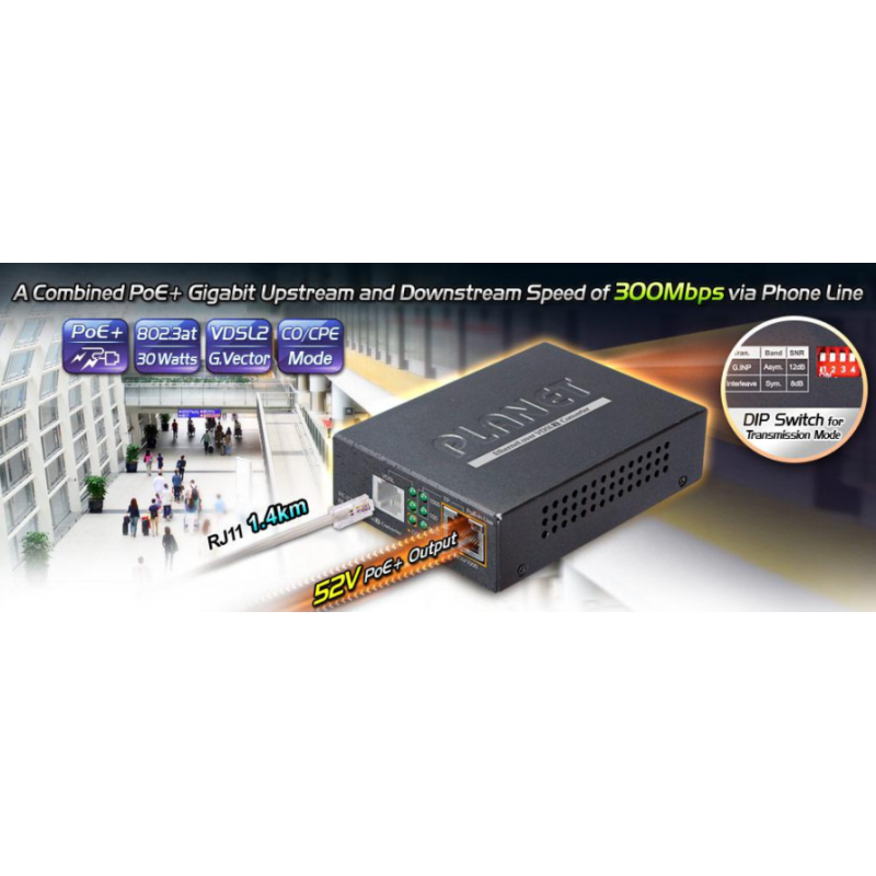 Ethernet to VDSL2. Up to 1.4 km - DANBIT A / S