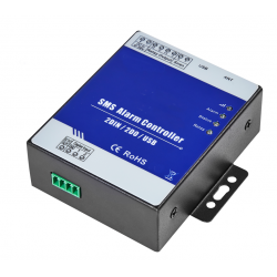 GSM 3G/4G alarm with SMS. Battery backup. 2 x digital inputs, 2 x relay outputs