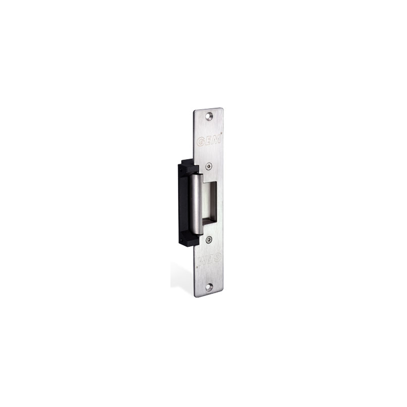 Electronic lstrike for door frame. 38 mm electric end view with monitor function. 12VDC 300mA