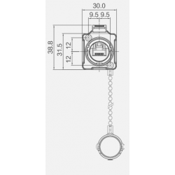 IP67 Waterproof Chassis / Panel RJ45 F/F connector UTP