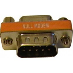Null modem adapter plug RS232 SUB-D DB9 female male Gender Changer plug