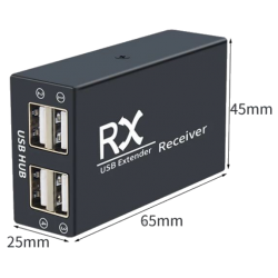 4 Port USB2.0, extender, 120 meters, extender over RJ45 patch cable. Stable 5VDC on USB port