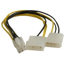 SATA power adapter. Convert 2 x Molex male 6 pin PCIE