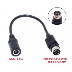 DC Adapter Plug to Jack Connector | 5.5x2.1mm/2.5mm
