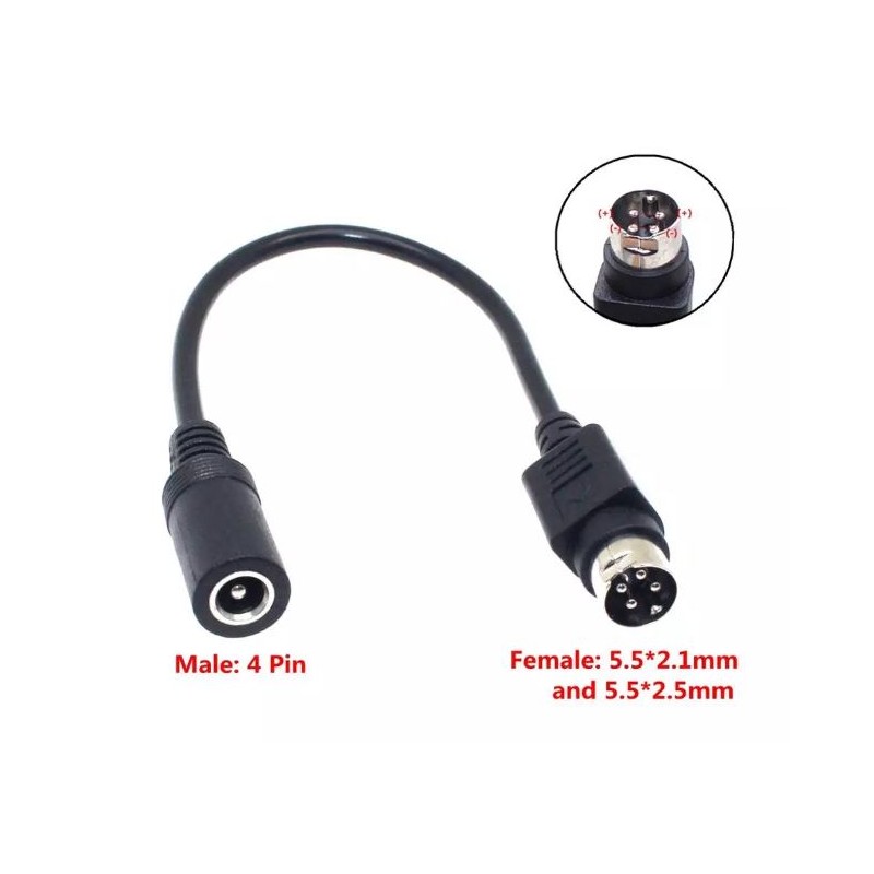 DC-adapter Plug to Jack-kontakt | 5,5x2,1mm/2,5mm