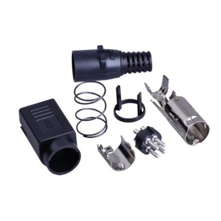 con 4 polet DC stik til lodning