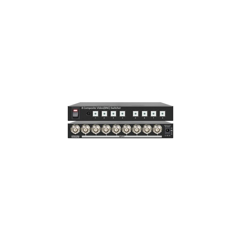 Switch 8 x BNC Composite Video inputs to 1 x BNC output