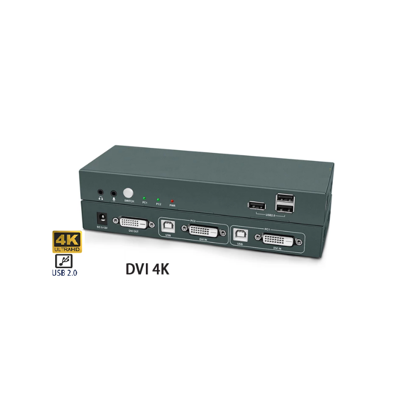 2 Port KVM switches to DVI, USB and AUDIO DANBIT A / S