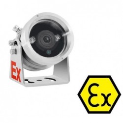 2MP ATEX Zone 1 and 2 CLASS IIC IP Bullet camera in 304 steel housing, IP66, 4mm lens. IR. PoE and 12VDC