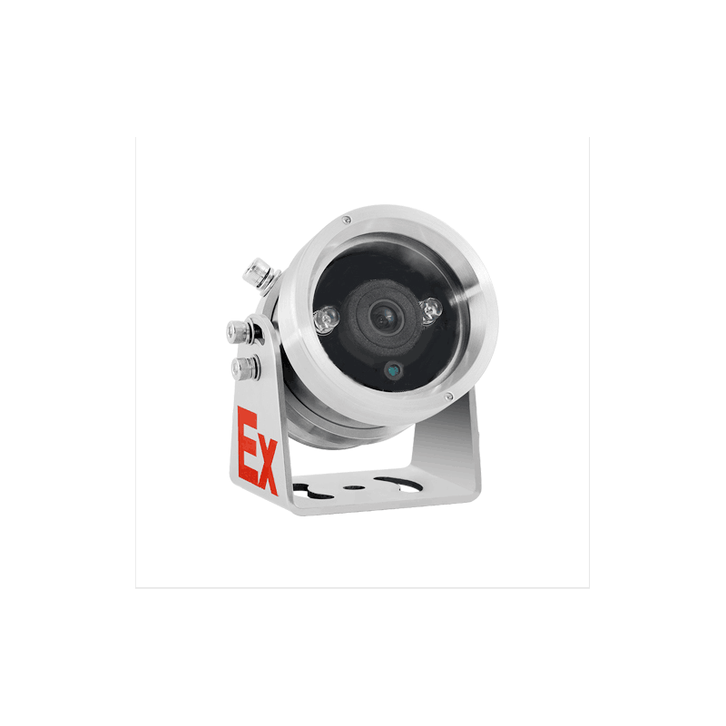 2MP ATEX Zone 1 and 2 CLASS IIC IP Bullet camera in 304 steel housing, IP66, 4mm lens. IR. PoE and 12VDC