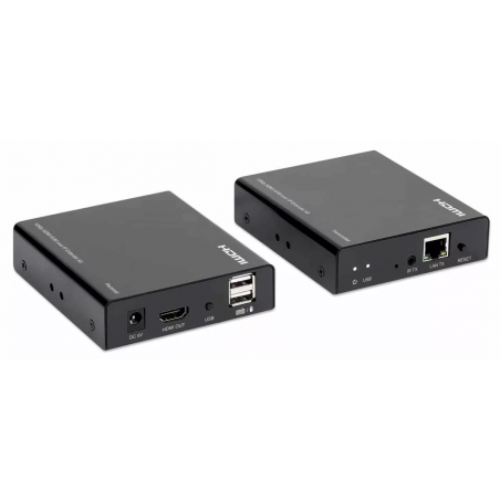 HDMI KVM extender 120 meter från Cat 6a / 7 RJ45-kabel, över LAN, IR, USB