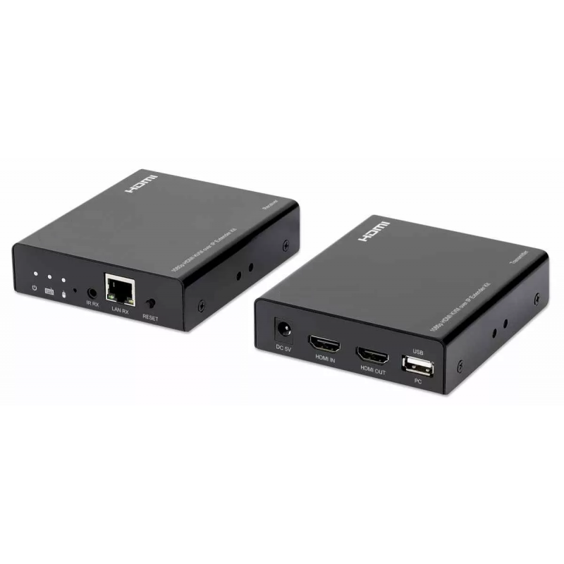 HDMI KVM extender 120 meter från Cat 6a / 7 RJ45-kabel, över LAN, IR, USB