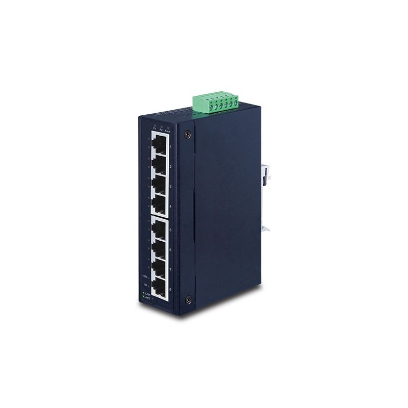 8-Port Managed DIN Mount Switch - Fast Recovery & Redundancy