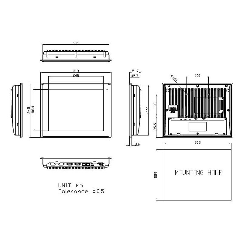 Industrial Panel PC med pekskärm