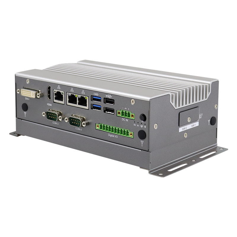 EMBEDDED FANLESS PC TPM2,  RS232, USB, DIN montage, SIM, IOT Gateway,