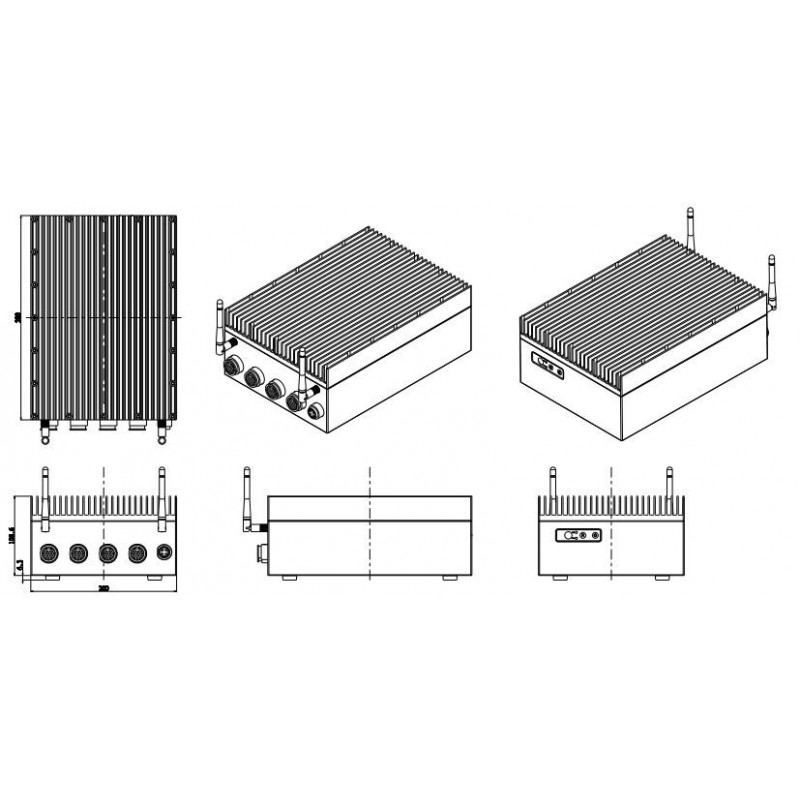 Full IP67 vandtæt industrial IOT PC, Intel i3/i5/i7 or celeron - DANBIT