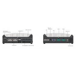 Fanless Industrial Embedded PC, Wall/DIN Mount, Wide Temperature, Shockproof, i3, i5, i5, i9 12/13/14 Gen. Nuvo-9531