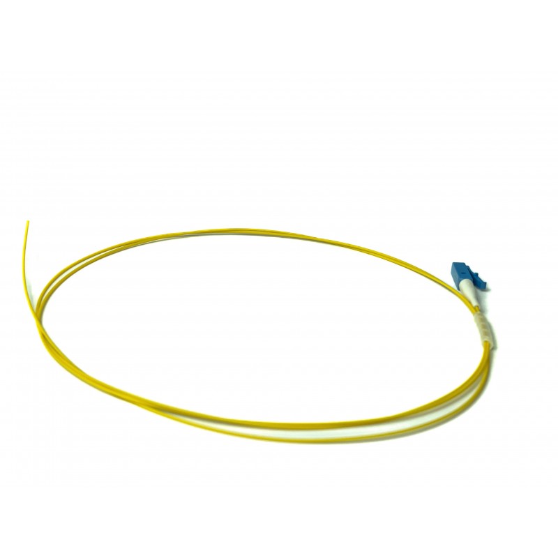 Pigtail fiberkabel Single mode, LC-PC, 1m, 9 / 125my, gul, LSZH, Simplex