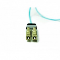 Fiber cable, LED light, Multi mode, LC-LC, 1m, 50 / 125my, OM3, Aqua, LSZH, Duplex